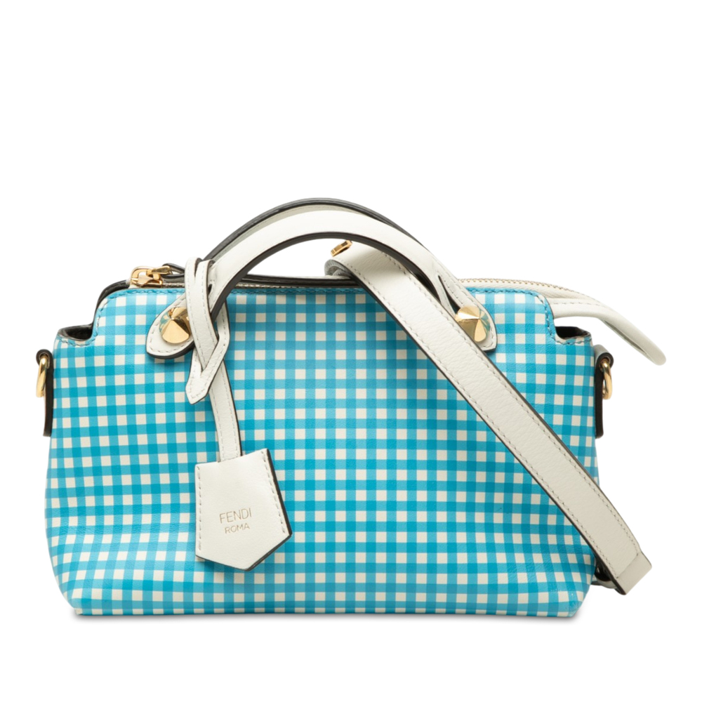 Pre-Loved Fendi Mini Printed Leather Gingham By The Way Satchel